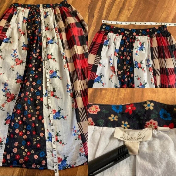 Anthropologie Let Me Be Patchwork Frontier Maxi Skirt - Picture 15 of 16